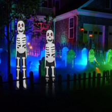 Halloween Windsocks Halloween Ghost Windsock Flag 100CM 2 PCS Hanging Halloween Garden Flag Halloween Decorations Outdoor Halloween Haunted House