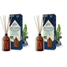 Glade Aromatherapy Reed Diffusers, Essential Oils Diffuser with Refreshing Fragrance, Refreshing Energy with Rosemary & Juniper, 80ml (Pack of 2)