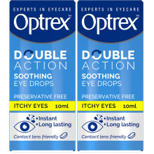 Optrex Itchy Eyes Drops, 10ml x 2, Soothes & Protects