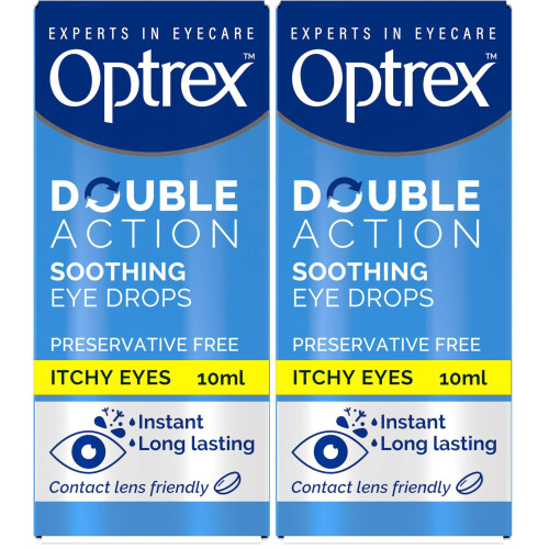 Optrex Optrex Itchy Eyes Drops, 10ml x 2, Soothes & Protects