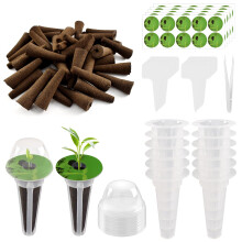 127 PCS Hydroponics Growing System, Windspeed Grow Anything Seed Pod kit Include 40 Grow Sponges, 12 Grow Baskets, 12 Grow Domes, 50 Pod Labels, 1