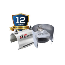 Rat Blockers for Drains | Anti-Rodent Stainless Steel Non Return Valve | Rust Resistant Sewer Rat Flap with Flexible Pipe Fitting | Heavy Duty Drain