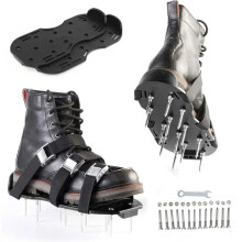 Seven-Flower Lawn Aerator Shoes with Dual Straps On Instep, Pre-Assembled Spike Sandals for Lawn Aeration Tool, Heavy Duty Grass & Garden Soil Aerator