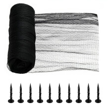 4.5m x 6m Heavy Duty Pond Netting, HDPE Woven Fish Pond Cover with Pegs, UV-Resistant Fine Mesh Net to Protect Koi from Herons, Birds, Cats, Leaves &