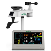 SQECH Weather Stations,7-in-1 Weather Stations Including Indoor & Outdoor Sensor Wireless,Weather Station Including Weather