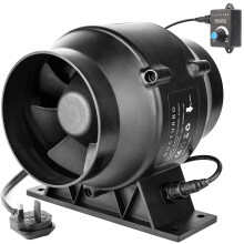 DUCTURBO 4 Inch Inline Duct Fans Plastic Housing, 160 CFM Ventilation Exhaust Fan Ideal for Indoor Heating Cooling Transfer Or Grow Tents Air