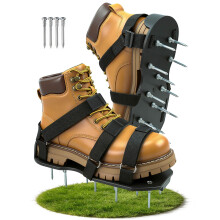 Lawn Aerator Shoes with Dual Straps On Instep Heavy Duty Spiked Aerating Sandals Shoes for Effective Aerating Universal Size Pre-Assembled Lawn