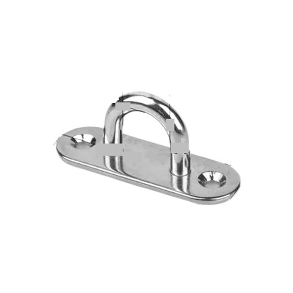 4 Pack 304 Stainless Steel Pad Eye Plate M5 Heavy Duty Ceiling Wall Mount Hook Rustproof Marine Grade Anchor Point 9330225541653