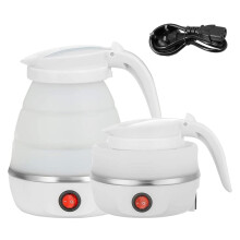 UGXJAIO Foldable Electric Kettle Mini Travel Kettle Portable Fast Boiling 600 ML Collapsible Camping Kettle with Separable Power Cord for Outdoor