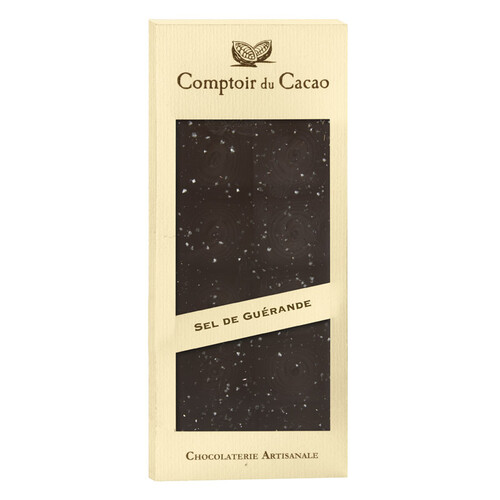 Comptoir du Cacao Πλάκα Μαύρης Σοκολάτας με Θαλασσινό Αλάτι Guérande 90g