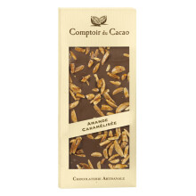 Tableta de Chocolate con Leche Comptoir du Cacao con Almendras Caramelizadas 90g