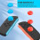 compatible Nintendo Switch 2 Silicone Joystick Cap 6 In 1 Key Protection Cap(Orange+Blue) 5