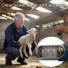 50ML Adjustable Veterinary Metal Feeding Gun, Drench Gun Dispenser Husbandry Feeding Tool, for Pig Cow, Sheep, Horse