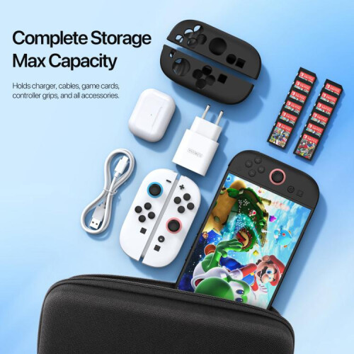 compatible Nintendo Switch 2 DUX DUCIS Game Console EVA Portable Storage Bag(Black) 2