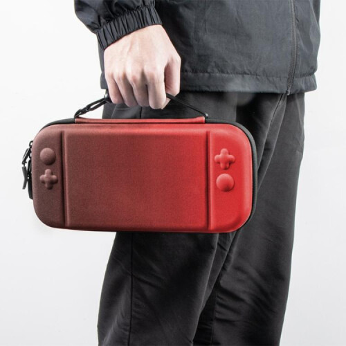 compatible Nintendo Switch 2 Portable Game Console Hard Case Storage Protective Bag(Black Red Gradient) 1