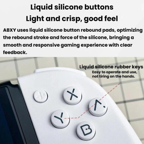 MOBAPAD compatible Nintendo Switch Split Left & Right Joypad Hall Effect Joystick Game Controller, Spec: S1-HD White 2