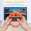 2pcs/Pack Steering Wheel Grip compatible Nintendo Switch 2/Switch Joy-Con Controllers(Orange Blue) 6