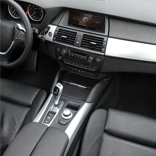 Front Center Console Cup Holder Frame Panel Bezel 51169129401 for  X5 E70 2008-2013 X6 E71 E72 08-14 ABS Carbon Fiber