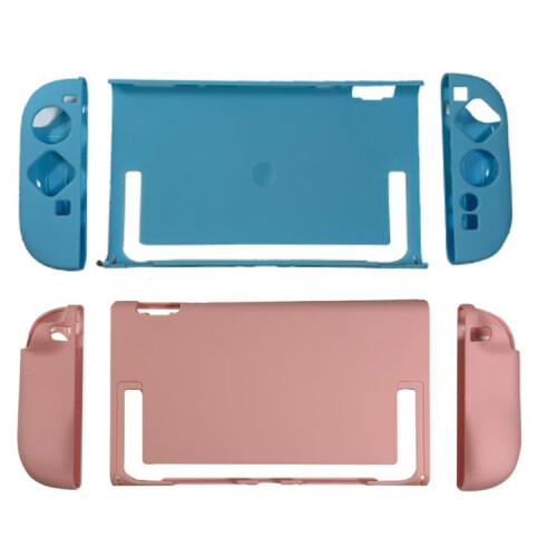 Separate plastic protective case compatible Nintendo Switch 2 controllers (black) that does not interfere with stand use. 1