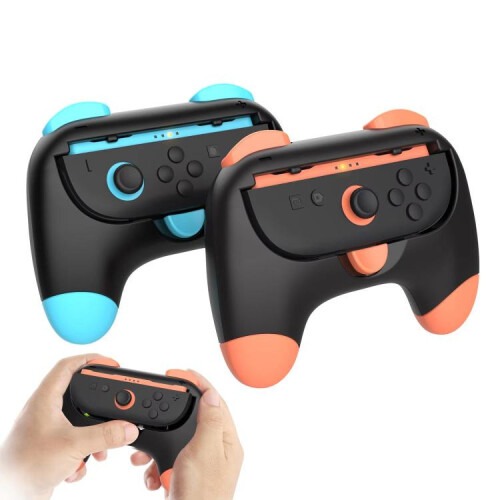 2pcs DOBE Grips compatible Nintendo Switch 2 Joy-Con Left/Right Controllers(Pink+Green) 1