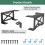 compatible Xbox One S/X, Xbox 360 Under Desk Storage Stand Rack(Black) 4
