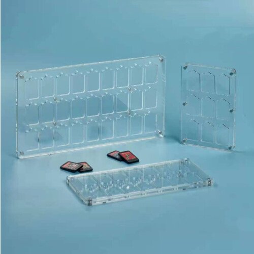 9 Grid Transparent Crystal Magnetic Game Card Storage Box compatible Switch 1