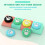 compatible Nintendo Switch 2 Joy-Con 2pairs Claw-Print Silicone Thumb Grip Caps Button Covers(Orange Blue) 5