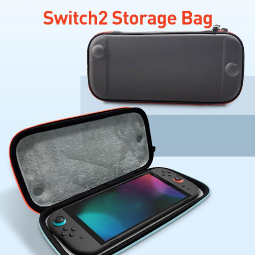 compatible Nintendo Switch 2 iPlay HBS-2835 Simple Thin Handle Storage Bag with Lanyard(Black) 2