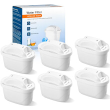 6-Pack Brita Universal Filter Cartridges, Replacement for All Brita Filter Jugs ? Long-Lasting Performance & Safety: Reduces Limescale, Chlorine,