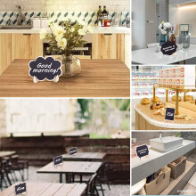 30Pcs Chalkboard Sign Food Labels for Party Buffet, Wooden Small Chalk Board Signs (Rectangle )