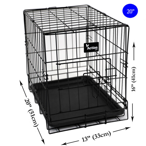 Actiaspet Dog Cage Black Foldable Pet Crate 1