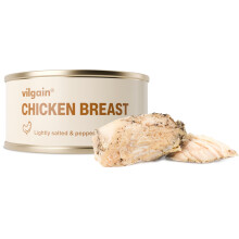 Vilgain Chicken Breasts With Salt And Pepper (100 g) – Lean High Protein Canned Poultry Meat, 98% Chicken, Skinless Breast In Water, Low Fat