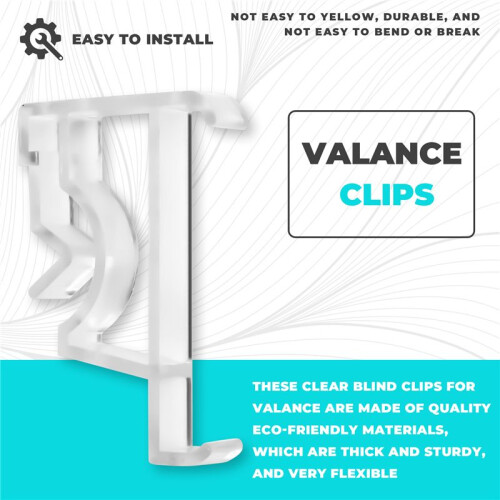 Clips Transparentes de 2 Polegadas para Saia, Clipes Ocultos para Cortinas Horizontais de Madeira ou Madeira Falsa (12 PeçAs) 1