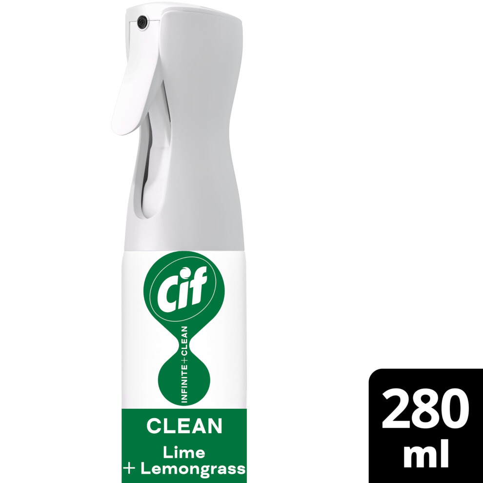 Cif Infinite Clean Lime Lemongrass All In One Cleaner Cleaning Spray Cream