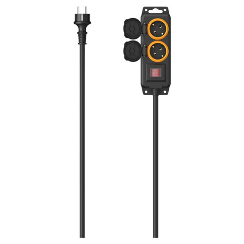 Hama Multiprise - Hama - 2-fach - IP44 - 2 m - Preto - Interruptor integrado 1