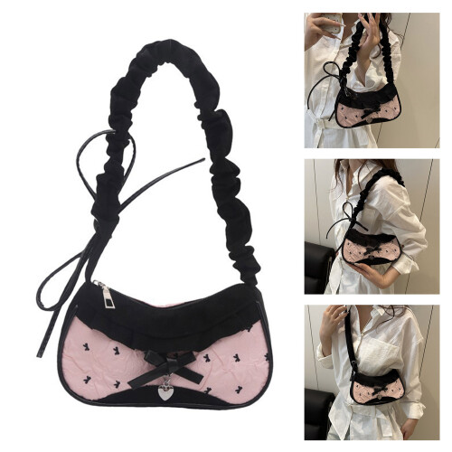 Modern Crinkle Design Handbag Multipurpose Carry Roomy Polyester 1