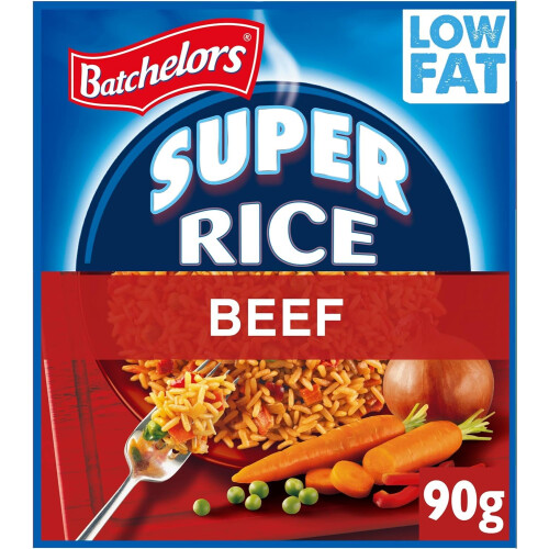 Batchelors Super Rice Beef Flavour Packet Ready Meal, 90 g (Pack of 1