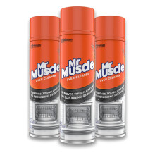 Mr Muscle Oven Cleaner, Heavy Duty Oven Cleaner & Degreaser for Burnt Grease & Food Spills, No-Scrub Formula for Quick Kitchen Cleaning, Fast-Acting
