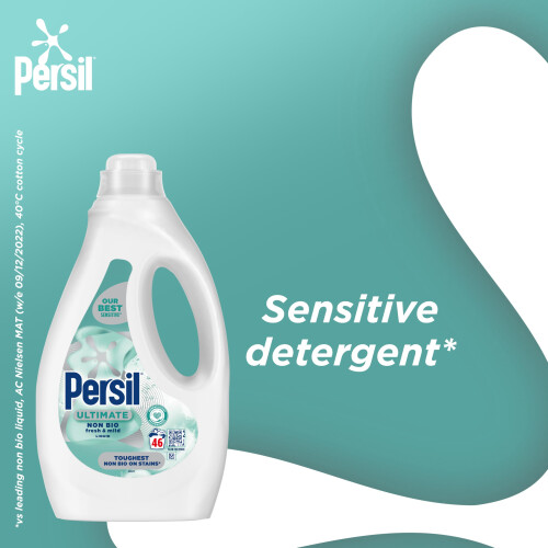 Persil Persil Ultimate Non Bio Fresh & Mild Liquid Detergent our toughest 2