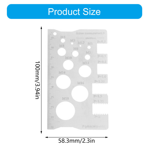 Stainless Steel Screw Thread Diameter Gauge High Accuracy 2