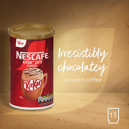 Nescafe Nescafé Latte Kitkat Multiserve, Medium Roast, Powder, Standard, 1 Pack 1