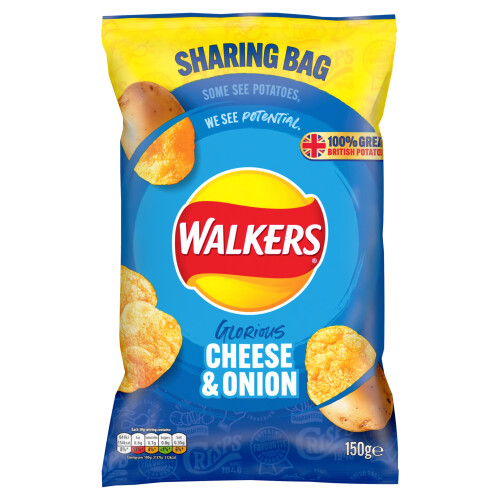 Walkers Walkers Cheese & Onion Sharing Crisps 150g 1