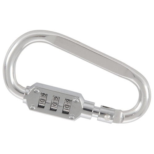 2X with Combination Padlock 3 Digits Numbers Padlock Carabiners Silver 2