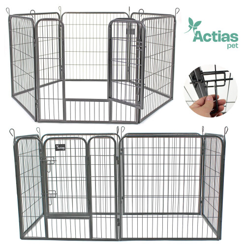 Medium Heavy Duty 6 Panel Pet Playpen Metal Cage