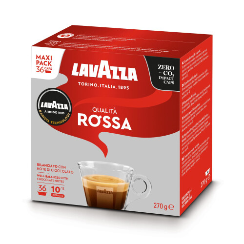 Lavazza Lavazza A Modo Mio QualitÃƒ Rossa - 36 Espresso Pods - Compostable 1