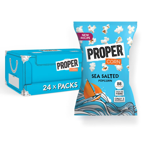 PROPER Lightly Sea Salted Popcorn 24 x 20g