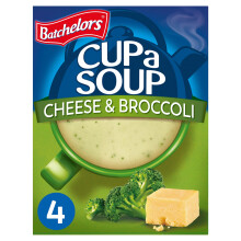 Batchelors Cup a Soup Cheese  Broccoli Instant Soup 4 Sachets Per 92 g Pack