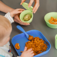 Nuby Good Square Meal Toddler Weaning Plates Durable Dishwasher Safe