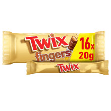 Twix Caramel & Milk Chocolate Fingers Biscuit Snack Bars Large Multipack 16x20g