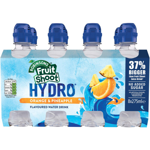 FRUIT SHOOT Hydro Orange and Pineapple Flavoured Water, 275ml (Pack 2